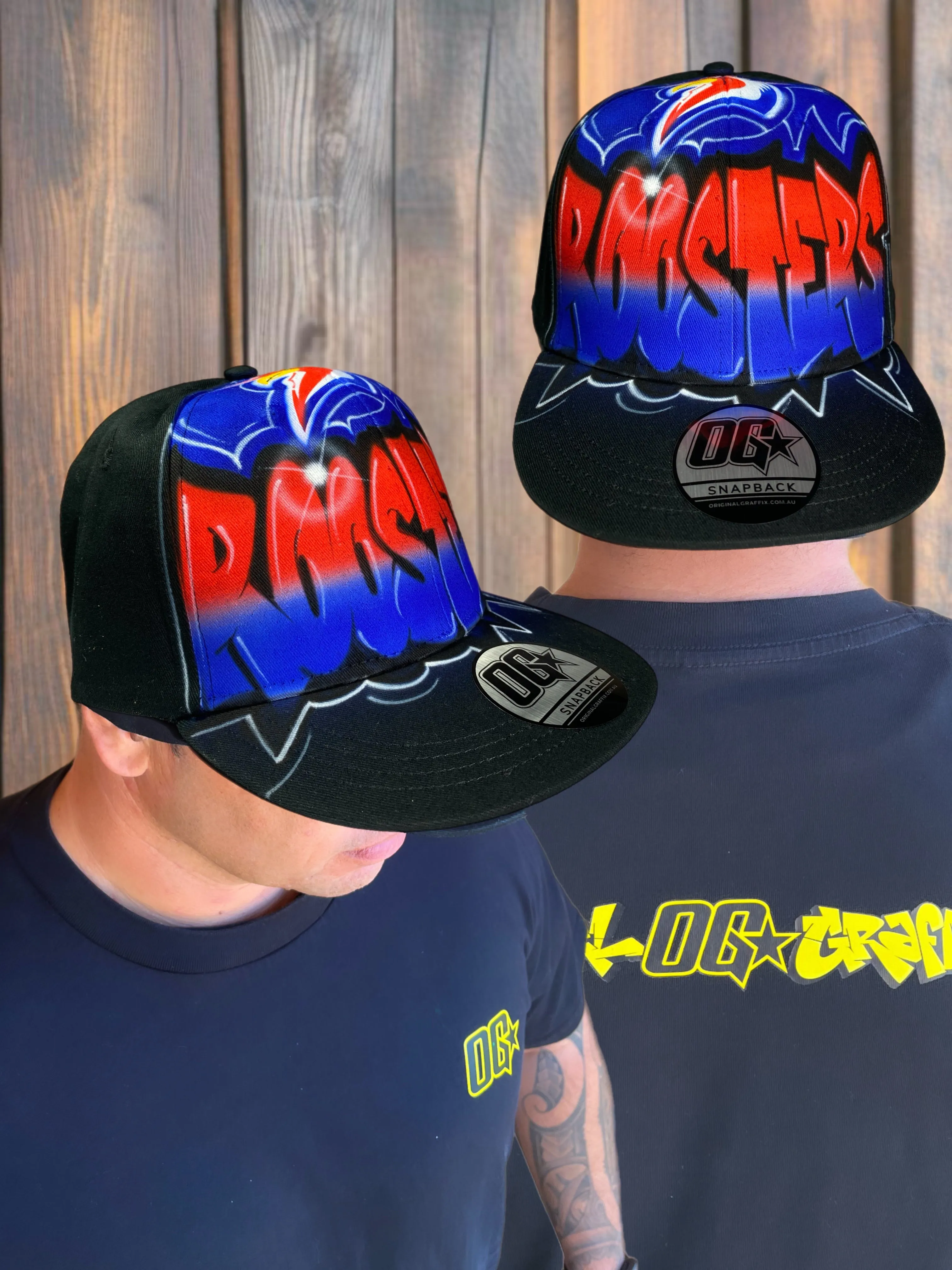 Roosters Graffiti Style Snapback Cap