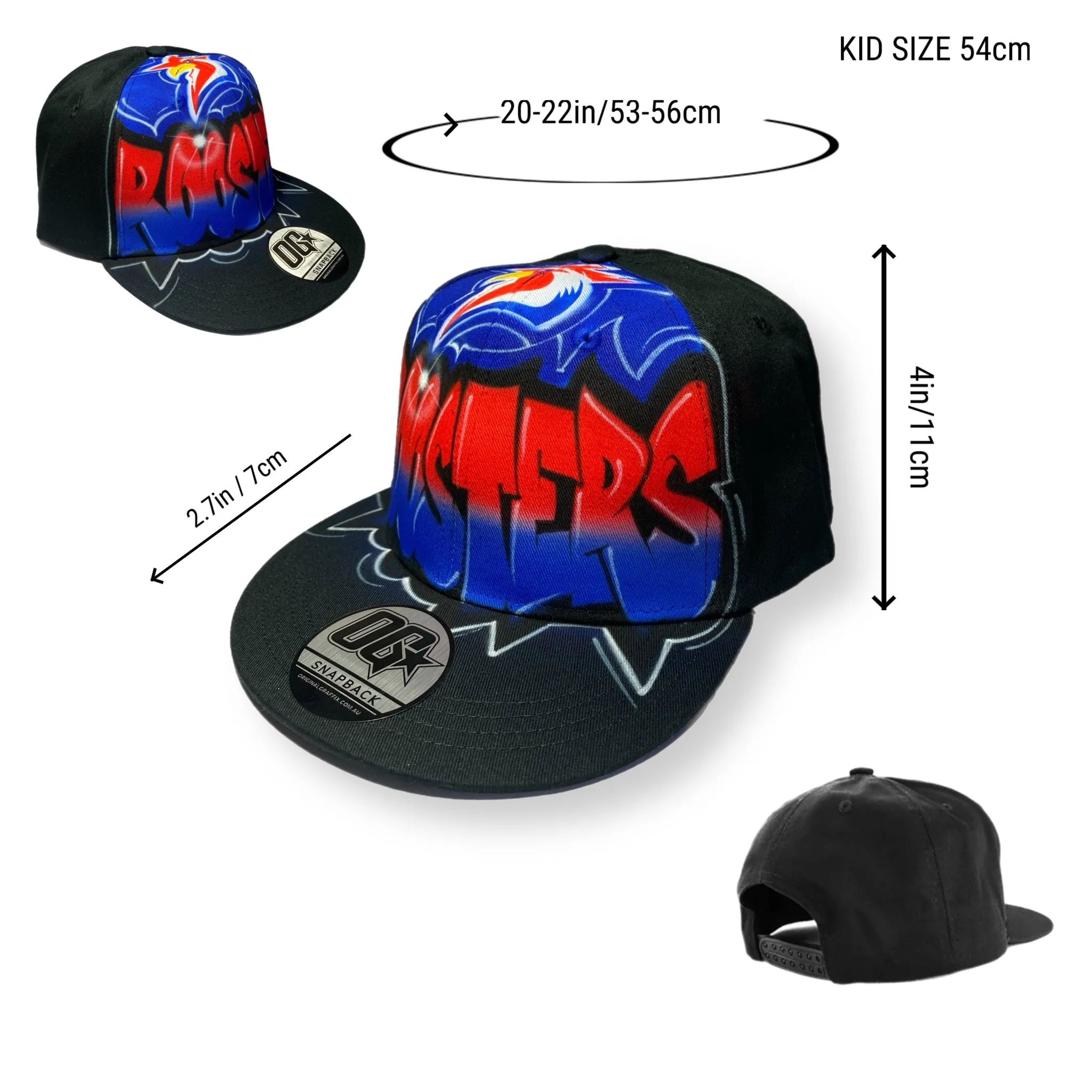 Roosters Graffiti Style Snapback Cap