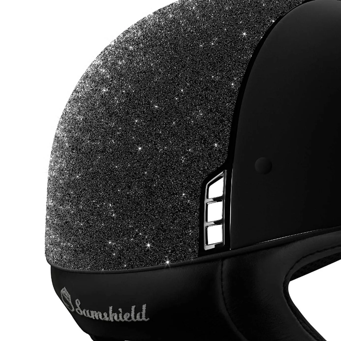 Samshield V1 Miss Shield Black Shadowmatt with Crystal Top and Crystal Flower Band