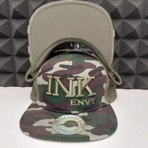 Snapback Bold INK Envy Camo With Puff Lettering