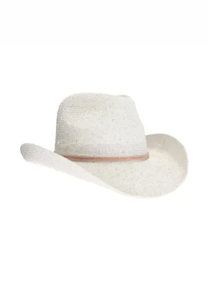 Stagecoach Queen Sequin Cowboy Hat in Pearl