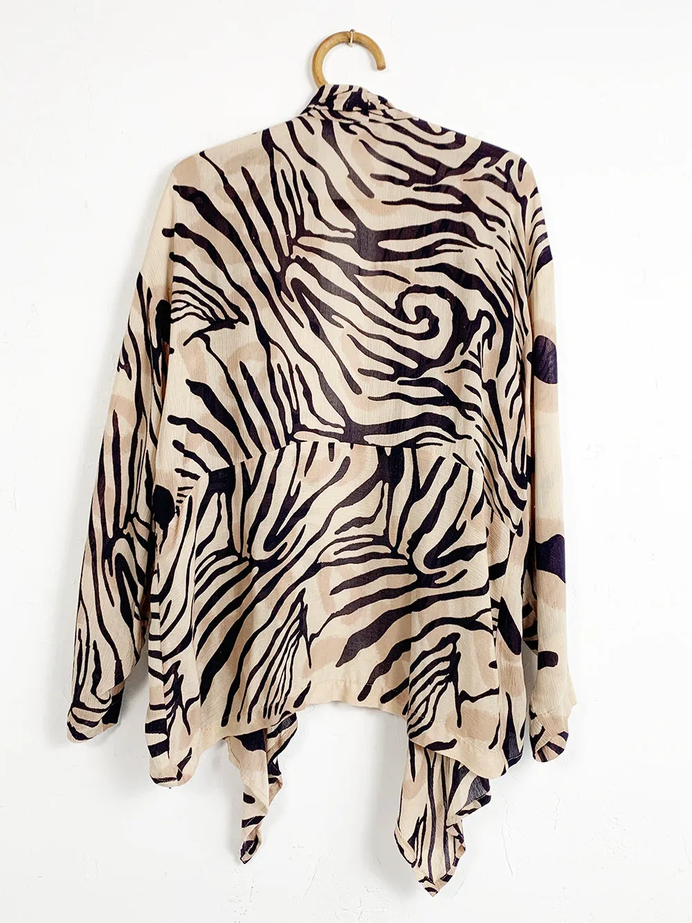 Sterling Style Animal Print Wrap Cardigan