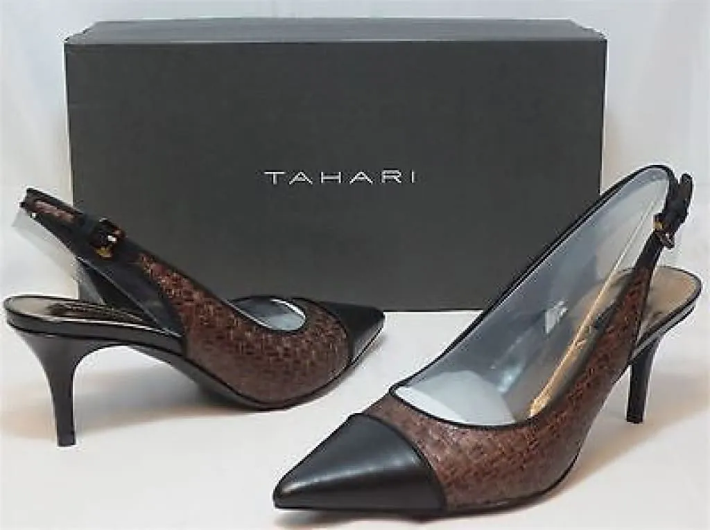 TAHARI Women's Rafaella Pump - Cafe/Black - NIB - MSRP $89