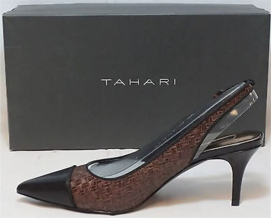 TAHARI Women's Rafaella Pump - Cafe/Black - NIB - MSRP $89