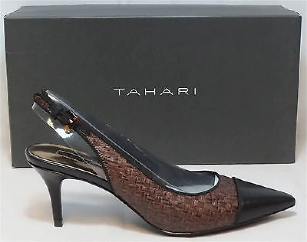 TAHARI Women's Rafaella Pump - Cafe/Black - NIB - MSRP $89