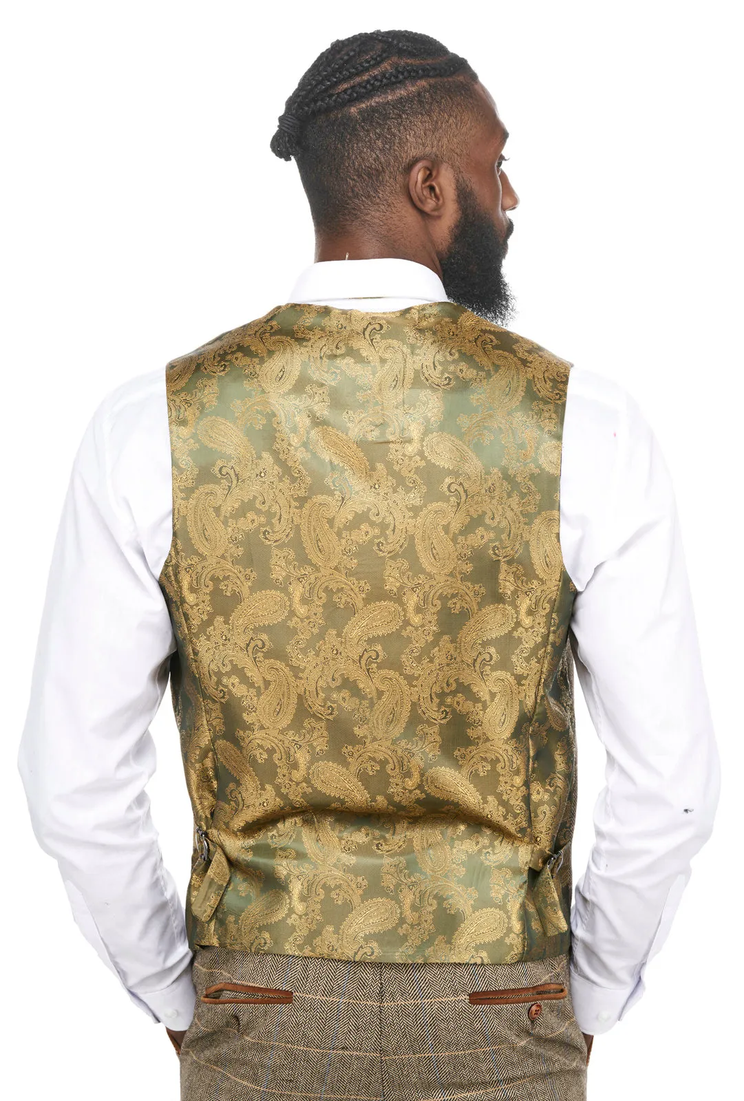 Ted Tan Classic Tweed Waistcoat | Check Waistcoat | Wedding Wear | Office Wear