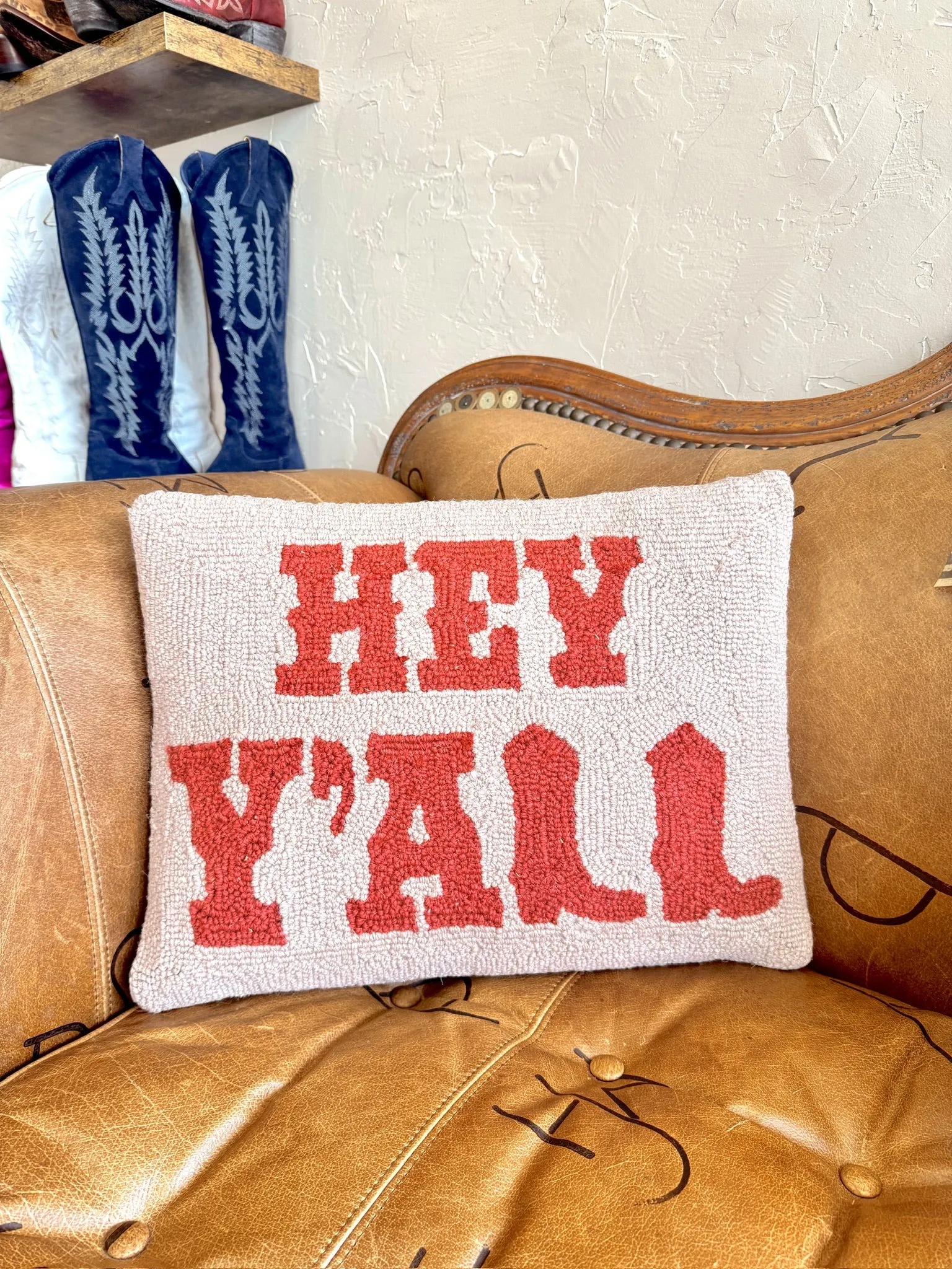 The Hey Y'all Hook Pillow