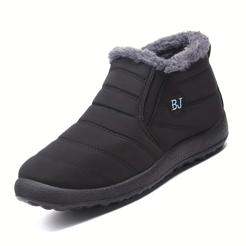 Ultra-Lightweight Mens Snow Boots - Soft and Warm Fuzzy Lining, Casual Style with Relaxed Fit - Ideal for Winter Walking, Hiking, and Outdoor Activities