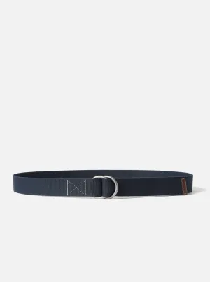 Universal Works 'O' Ring Belt in Navy Canvas