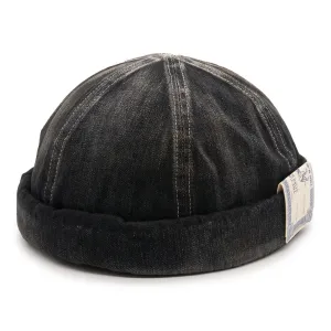 WASH DENIM ROLL CAP