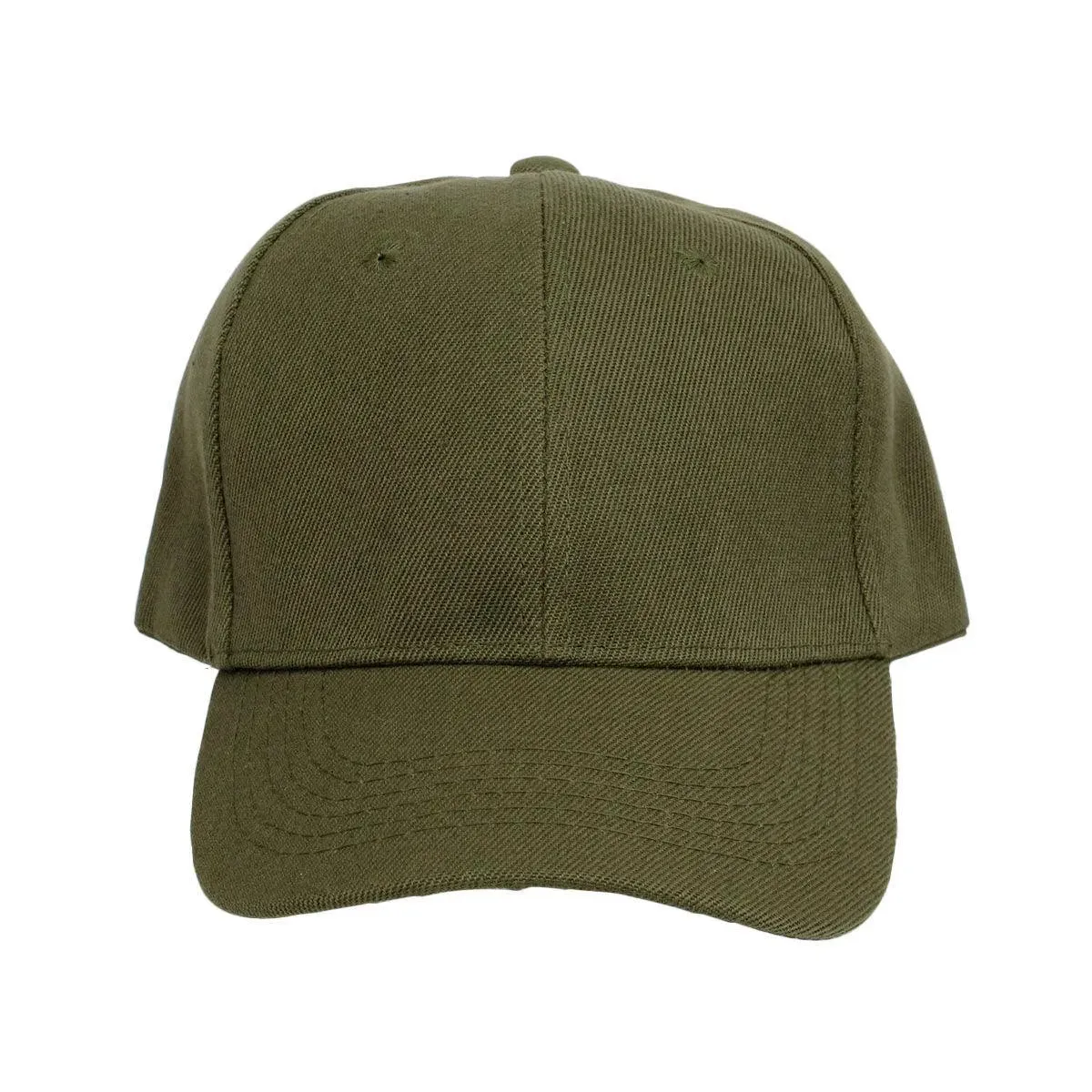 Women’s Olive Baseball Hat – Canvas 5 Panel Cap, Solid Color with Velcro Strap